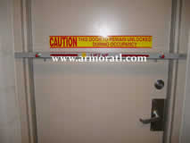 NEW RED Security Blockade Bar for 72" Out swing for Business DOUBLE Back Door 